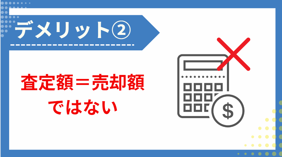 ②査定結果と実際の売却額に差がある